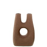 Céramique DRW Vase de Table Abstrait en céramique Naturelle 20 x 10 x 28 cm