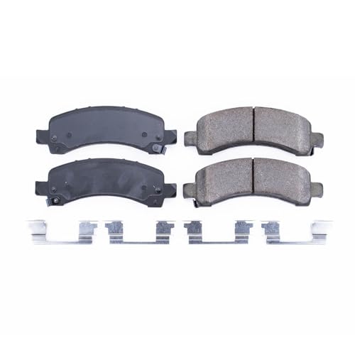 Image of PowerStop Rear Brake Pads for Cadillac Escalade 2002-06 |Escalade EXT 2002 |Chevrolet Avalanche 1500 2003-06 |Express 1500 2003-14 - Z17 Ceramic Brake Pads with Installation Hardware, 17-974A