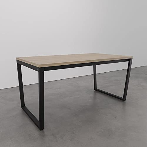 Mesa de Jantar 180x90cm Estilo Industrial Concept Cabecasa Madeiramadeira Acácia/preto