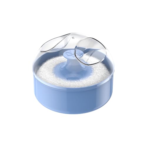 Caja de soporte de bocanada cosmética - Huffle y recipiente en polvo de carrocería, estuche recargable | Organizador de talco para el cuidado de la piel, aplicador de terciopelo liso, kit de