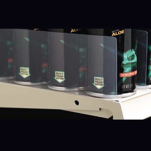 STORE FIXTURES DIRECT Stick On Gondola, Wood, Metal or Glass Shelf Dividers with Self Adhesive Tape, 3