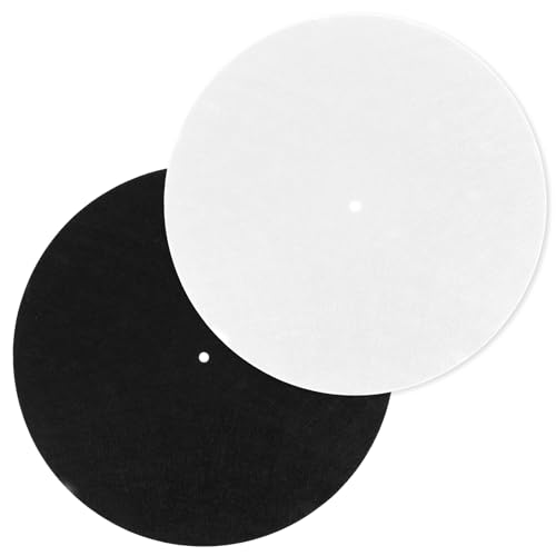 2pcs 12in Turntable Slipmat Anti-Slip Felt Record Player Mat