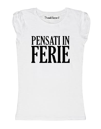T-Shirt Maglietta Donna Fiammata Pensati in Ferie...