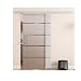 Produktbild Glas Schiebetür mit Dorma Agile 50 ® Laufschiene, Sicherheitsglas in  5 Streifen Design  ESG - Glas-Abmessungen: 1025 x 2050 mm für eine Durchgangsbreite von 94-98 cm optimal