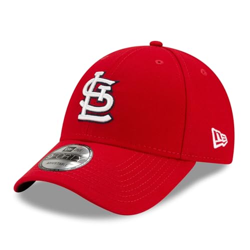 New Era MLB The League 9FORTY Team Color Primary Logo Adjustable Hat Cap One Size Fits All - St Louis Cardinals Red
