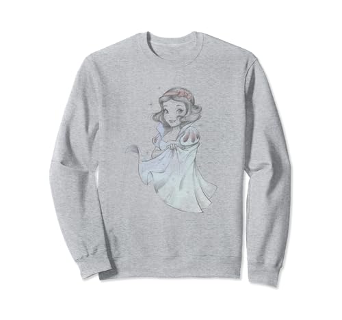 Sweat Blanc Blanche-Neige Disney et les Sept Nains en coton décontracté