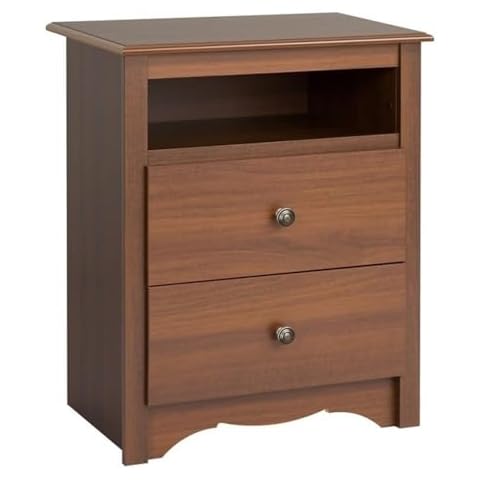Sonoma Cherry Nightstand with Open Shelf Cover