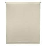 Made to Measure Thermal Blackout Blinds, Natural, 165cm Drop - Cut to Fit Blackout Roller Blinds For Inside and Outside Recess Window Blinds of Multiple Colours by New Edge Blinds