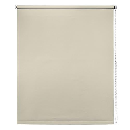 Made to Measure Thermal Blackout Blinds, Natural, 165cm Drop - Cut to Fit Blackout Roller Blinds For Inside and Outside Recess Window Blinds of Multiple Colours by New Edge Blinds