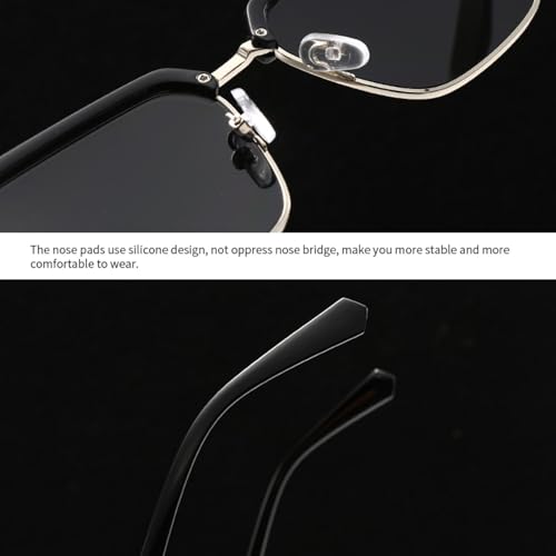 Lunettes de soleil pour hommes gris dégradé tendance mode - 6