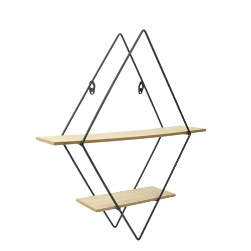 ESTANTE ROMBO MADERA-METAL