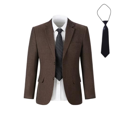 Men Tweed Blazer Casual Sports Coats Retro Herringbone Blazers Western Suit Jacket for Wedding Homecoming Party Prom3