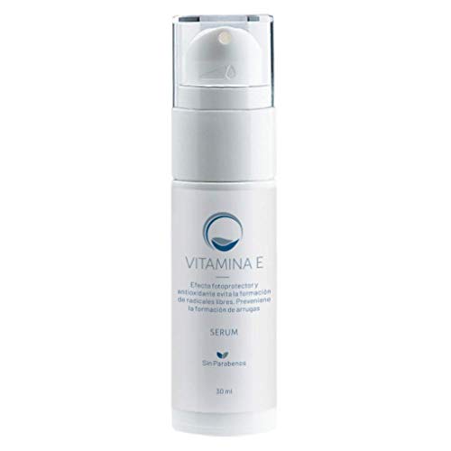 Serum Facial de Vitamina E 30 ml  Antioxidante Antiarrugas y Previene el Fotoenvejecimiento  Para Rostro y Cuello - Piles Secas - Textura Gel