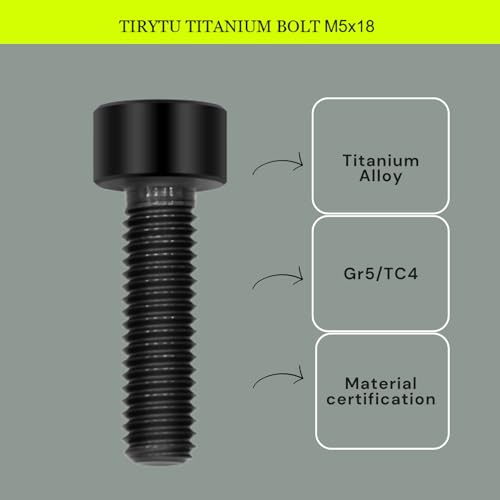 Image of M5x18 Titanium Bolts Socket Head Cap Screw, Black, 4PC