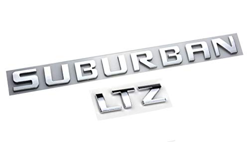 Insignia de ABS brillante compatible con GM Suburban LTZ, repuesto de logotipo cromado exterior