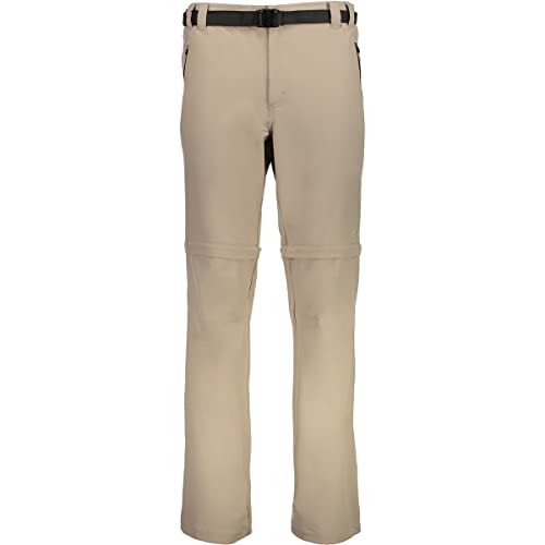 CMP Pantaloni Zip off Elasticizzati da Uomo, Corda, 46
