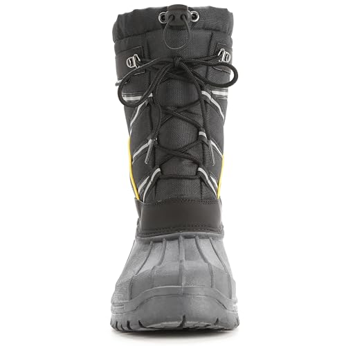 Mens Cold Weather Snow Boot, Waterproof Insulated, Fur Lined, Slip-Resistant, Sizes 10-134