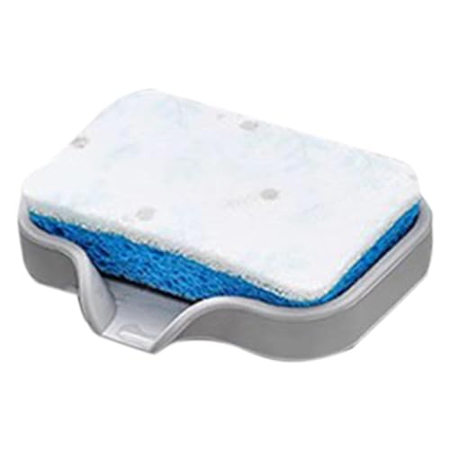 Nuyhadds Almohadilla de drenaje de esponja de cocina, bandeja de jabón de silicona para encimera, organizador de salpicaduras, bandeja de fregadero de secado rápido para baño y cocina