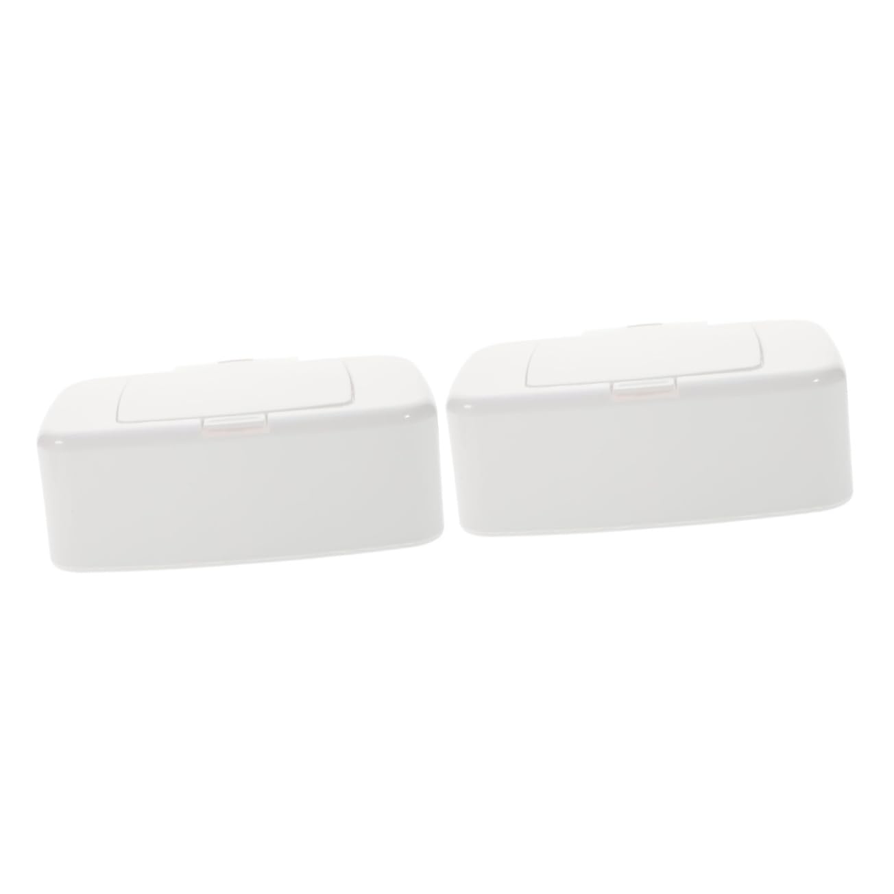 BEBEMOKO 2pcs Compact Wipe Box Reusable Wipes Dispenser Wet Tissue Holder Household Case Travel-Friendly