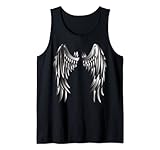 Esta camiseta con el diseño en alas de ángel en la parte posterior de la camisa es perfecta para aquellos que quieren ser ángeles o diablos y quieren tener alas en su espalda. Sé un ángel dulce o diablo caído con esta camiseta de alas de ángel.