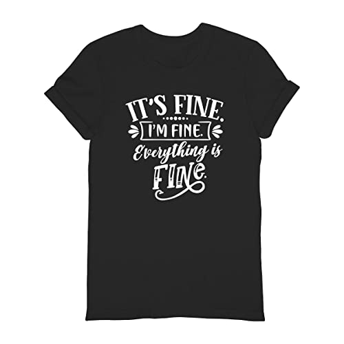 It's Fine I'm Fine Everything is Fine Shirt, Introvert Tee, Retro Shirt, Busy Mom, Anxiety Tee, Mental Shirt, Funny Shirt, Sarcastic Shirt, Motivational Shirt