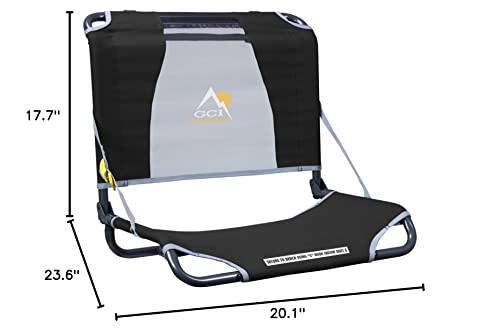 Gci Outdoor Big Comfort Wide Stadium Chair With Adjustable Backrest, Black #TOP6