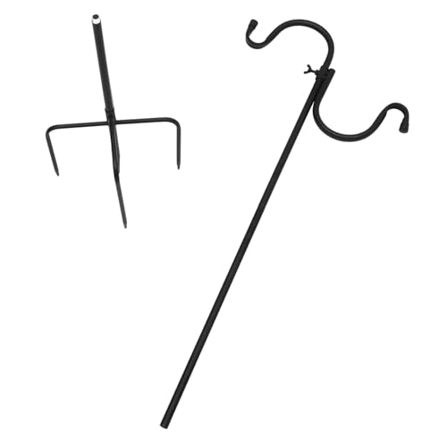 BAZEITFLOW Schwarzer Schäferhaken für Außenbereich