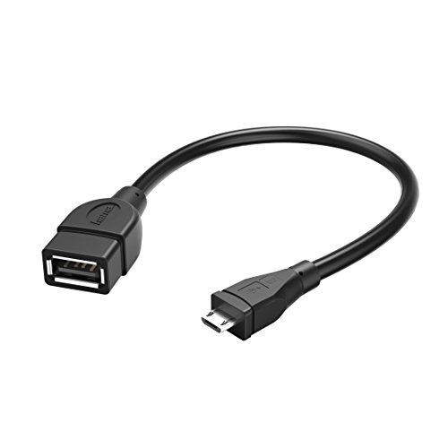 Hama - USB 2.0 Adapter Cable, OTG, micro B plug - A socket, 15 cm, black - Silver (1 Accessories) - Image 2