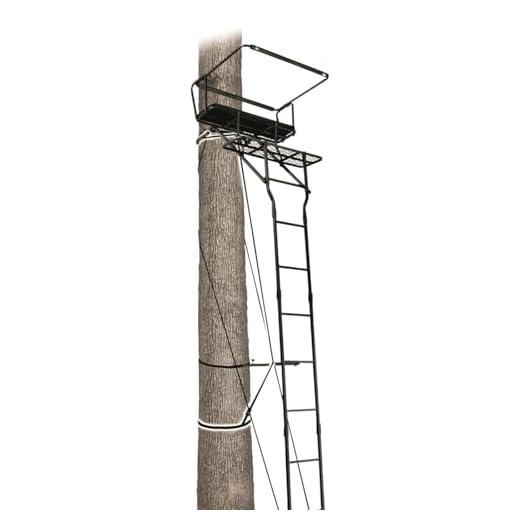 Guide Gear 15’ Double Shot Two-Person Ladder Tree Stand with Grip Jaw System; Portable, Hunting Deer Season