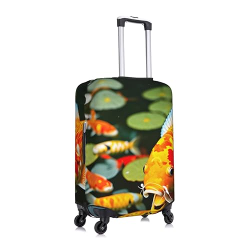 Japanese Pretty Koi Fish Print Luggage Suitcase Cover Protector Luggage Washable Covers With Concealed Zipper3