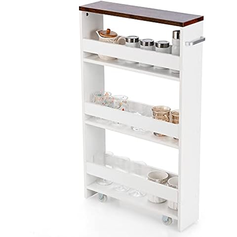 GiantexUK 4 Tier Rolling Kitchen Trolley Cover