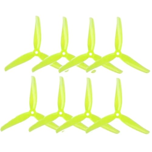 Hélices F5 5140 FPV 5 pouces tripales jaunes pour pièces de rechange quadcopter drone F5