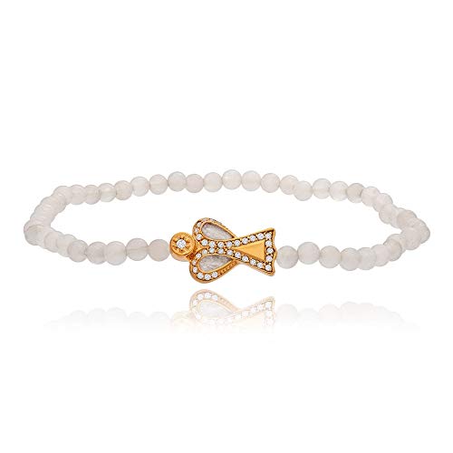 Preisvergleich Produktbild Julie Julsen Damen Armband Engel Quarz / vergoldet / Zirkonia - JJBR0609.3.WQ