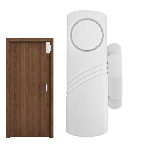 Capteur d'alarme pour fenêtre - alarme de sécurité pour porte pour | sécurité d'alerte porte ouverte | butée de porte avec alarme d'installation facile |...