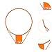 Vaveren 18 inch Basketball Rim Repair Breakaway Portable Accessories Hanging Basketball Hoop Replacement for Park Repairing Home Yard, Orange