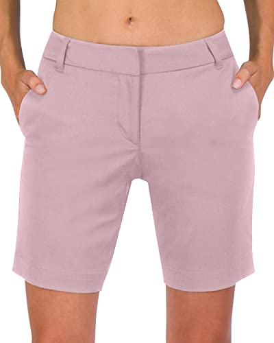 Three Sixty Six Womens Bermuda Golf Shorts 8 ½ Inch Inseam - Quick Dry Active Shorts with Pockets, Athletic and Breathable