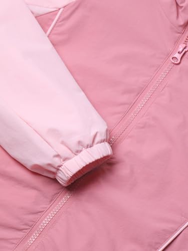 Image of WELAKEN Lightweight Jacket for Girls Kid Teen Waterproof Windbreaker Hooded Rain Coats with Pockets