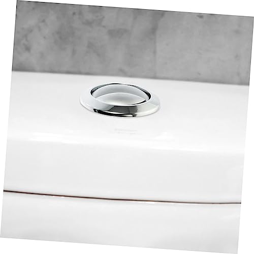 Botón de inodoro de 3.8 cm en ABS plata resistente para tanques de baño 7