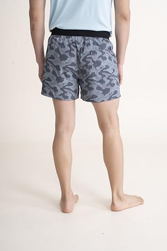 Image of DAMENSCH Solid Breeeze Inner Boxers for Men, Ultra-Light Boxers, 100% Cotton Shorts Pant, Breathable Woven Inner Cotton Shorts for Men-Digital Camo Grey-3XL
