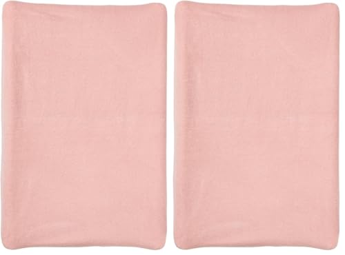 BabyCalin Housse de Matelas à Langer Rose 50 X 70 cm (Lot de 2)