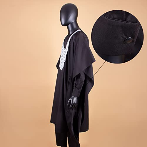 African Men Clothing Traditional Set for Evening Wedding Suit Agbada Robe Dashiki Shirts Ankara Pants Outfits3