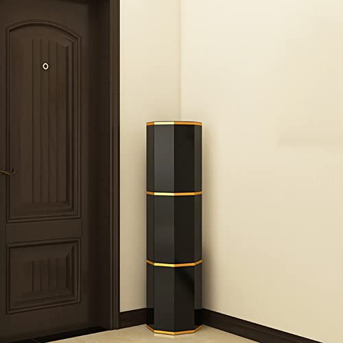 Organizador de zapatos y almacenamiento, zapatero giratorio, con puerta, gabinete de almacenamiento portátil para zapatos, estante estrecho para zapatos para espacios pequeños, entrada, esquina