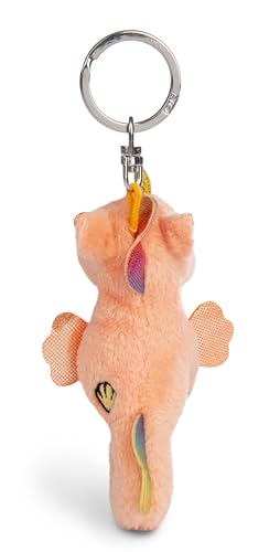 Schlüsselanhänger Seepferdchen Laguna Rainbow 9cm orange - Nachhaltiger Begleiter Kuscheltieranhänger mit Schlüsselring für Schlüsselband, Schlüsselbund & Schlüsselhalter