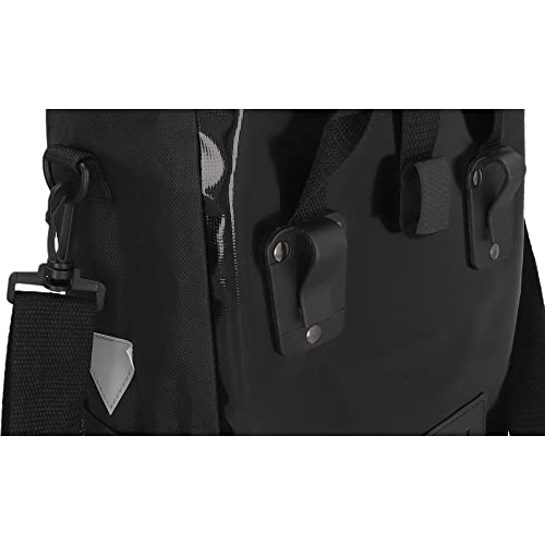 FISCHER Fahrrad Gepäckträgertasche Kurier, Fahrradtasche, Umhängetasche, Reflektor, 18 Liter, wasserabweisend, schwarz