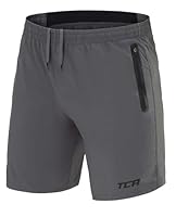 TCA Elite Running Shorts Men - Gym Shorts Men - Mens Short with Zip Pockets - Sports Short Mens with Zipped Phone Pocket - Asphalt, S