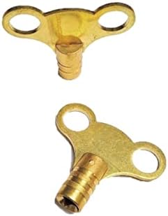 Simply Products Pack of 2 - Brass Radiator Key - Radiator Bleed Key, Easy Grip - Venting Air Valve