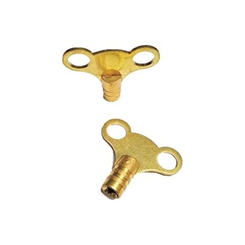 Simply Products Pack of 2 - Brass Radiator Key - Radiator Bleed Key, Easy Grip - Venting Air Valve Cover