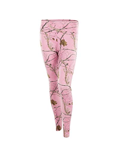 Mooselander Ladies Camo Stretch Legging in Realtree Camo (Mini AP Pink, M)