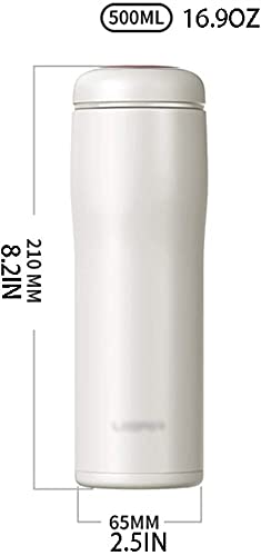 WGLL Copa de Termo Moderna Simple - Frasco de Vaso Aislado al vacío hidroeléctrico con Tapa de la manija - Láminas de… - Imagen 3