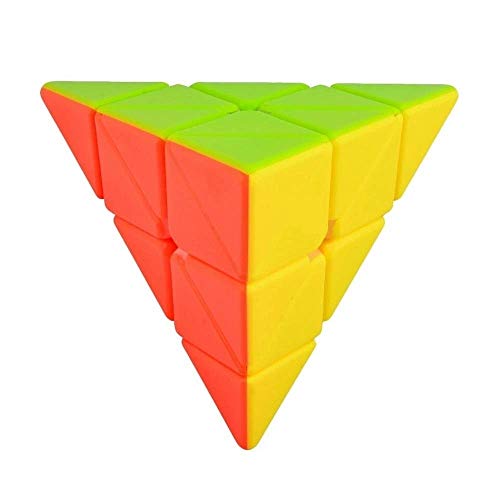 Fiddlys High-Stability Stickerless Speed Cube | Smooth Rotation Puzzle Cube for Kids 6+ | Anti-Pop, Durable Magic Cube for Brain Development & Speed Cubing Practice (3x3 Pyramid)